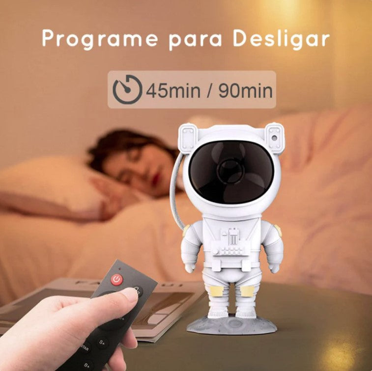 Projetor Astronauta de Galáxia SpaceVision - Luz Noturna Incrível