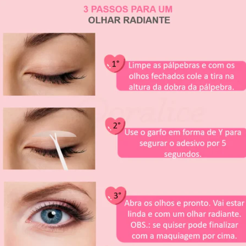 Levanta Pálpebras Caídas - Palp Lifting | Você mais bela o dia todo | 600 Tiras